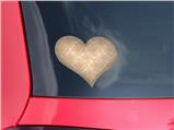 Wavey Peach - I Heart Love Car Window Decal 6.5 x 5.5 inches